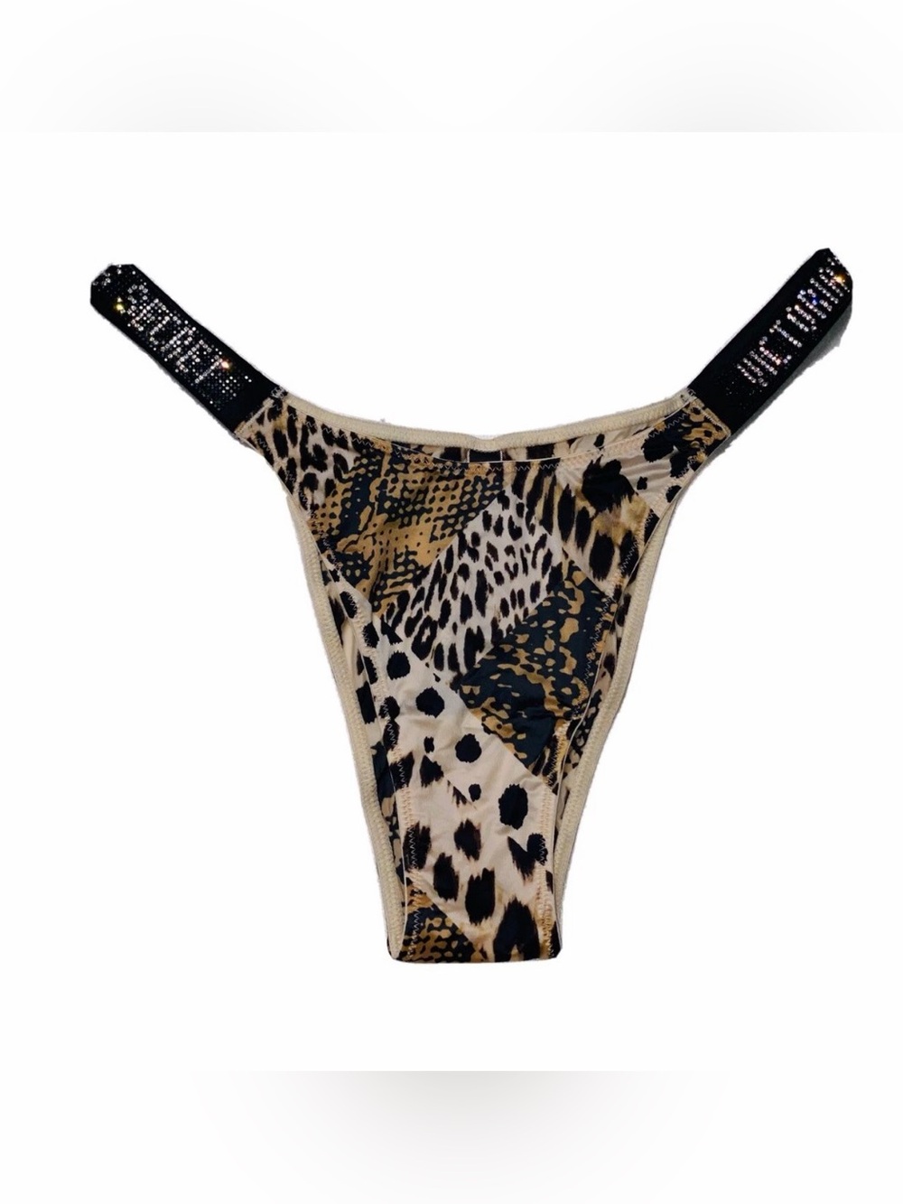 Victoria’s Secret very sexy shine strap Panty animal print Brazilian fit